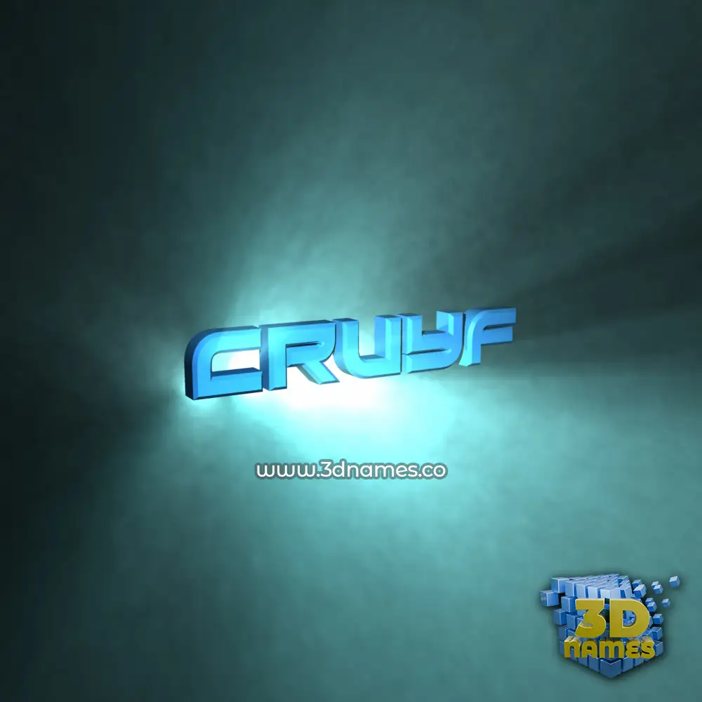 cruyf in Light Shine style - 3D name wallpaper