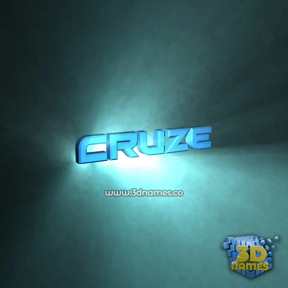 cruze in Light Shine style - 3D name wallpaper