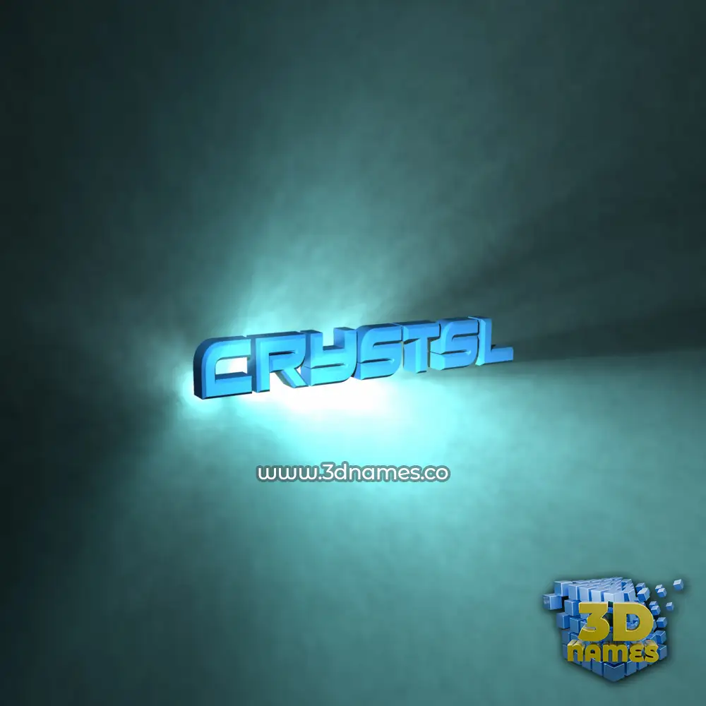 crystsl in Light Shine style - 3D name wallpaper