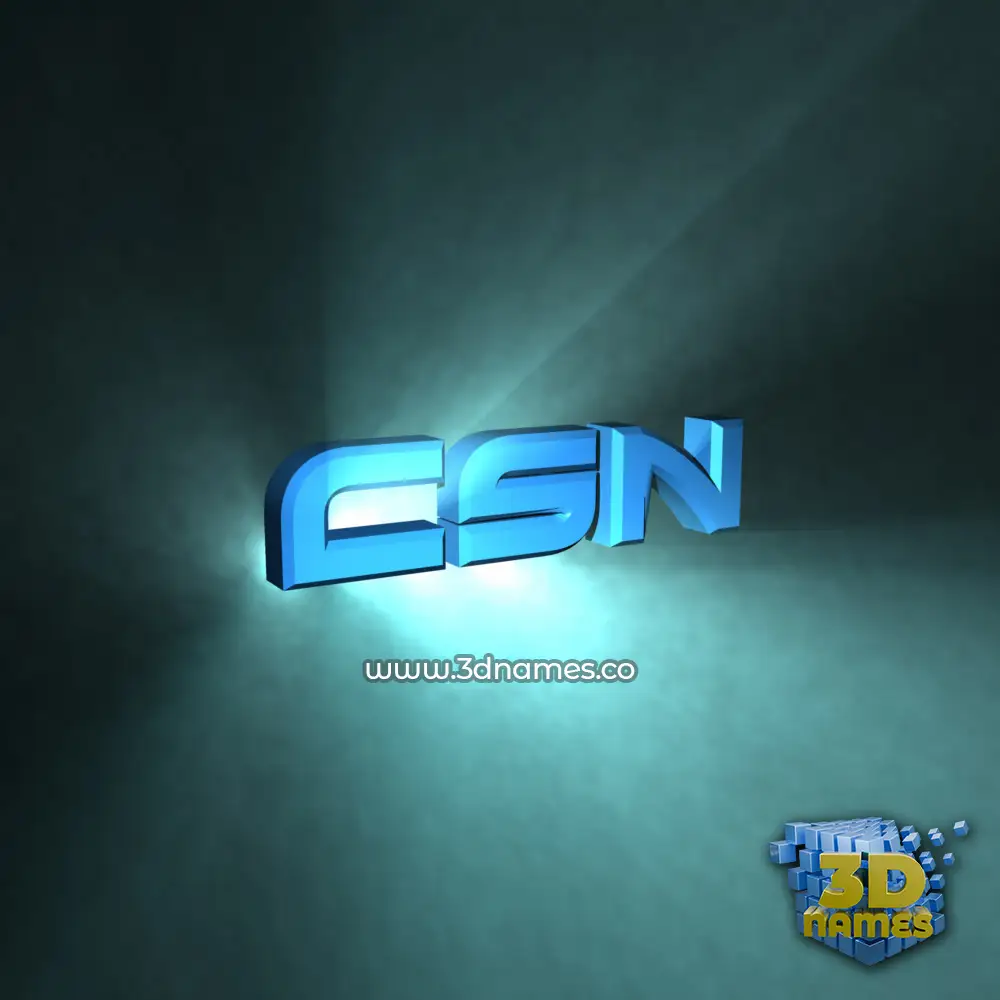 csn in Light Shine style - 3D name wallpaper