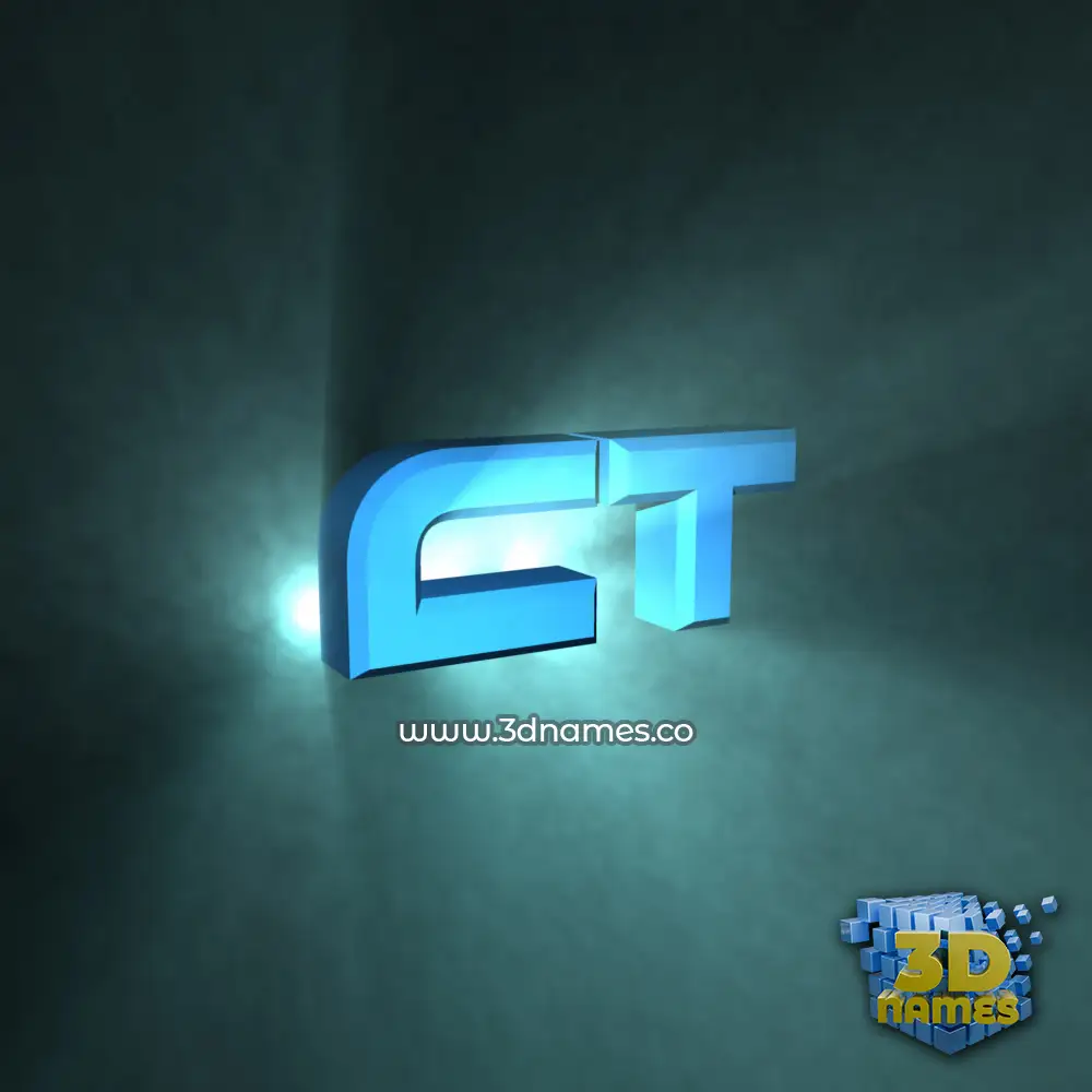 ct in Light Shine style - 3D name wallpaper