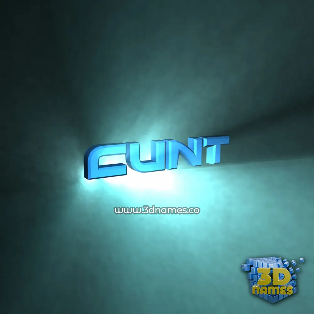 cunt in Light Shine style - 3D name wallpaper