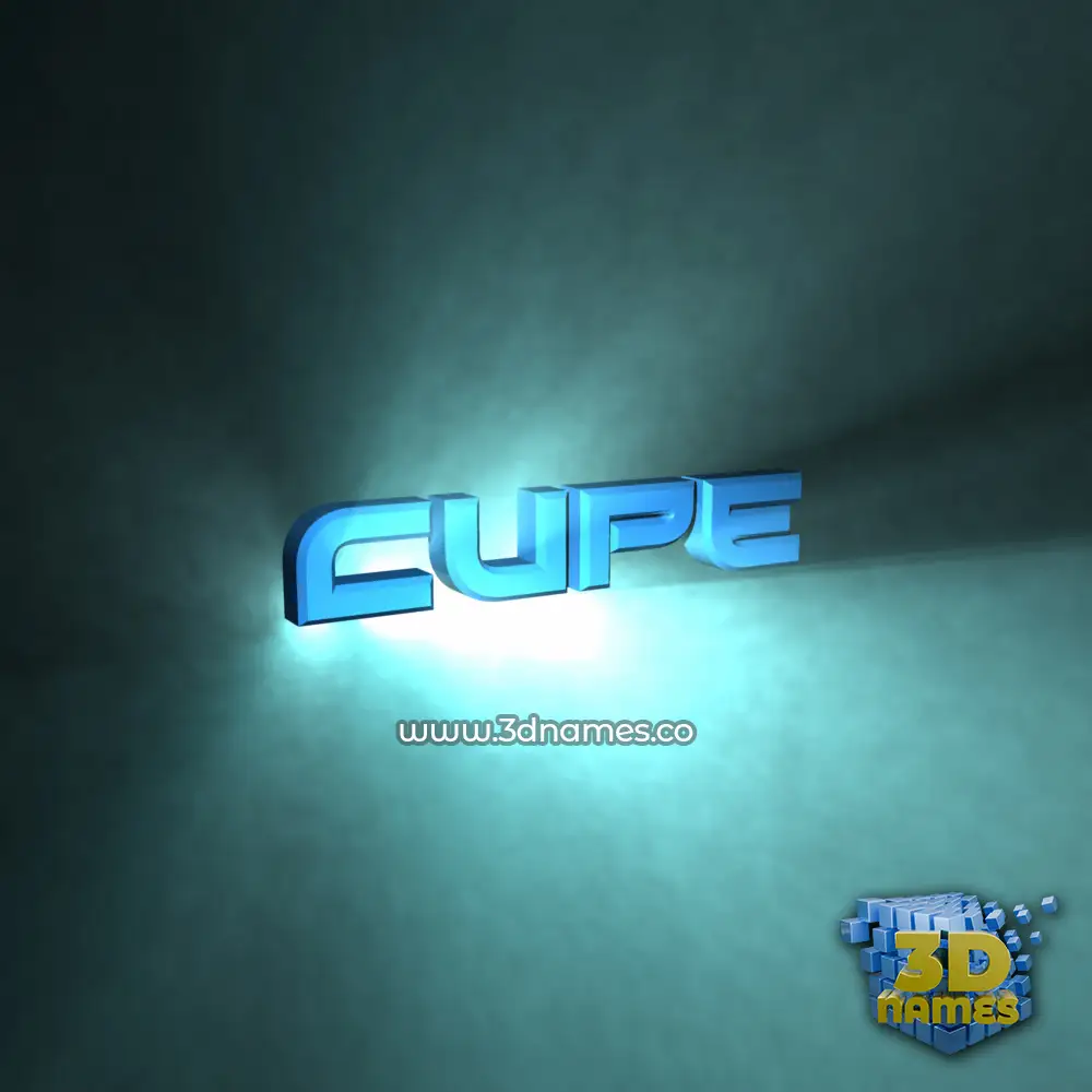 cupe in Light Shine style - 3D name wallpaper