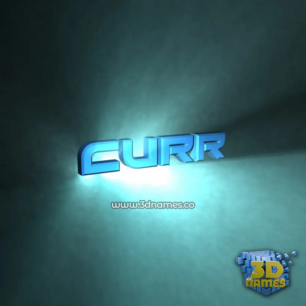 curr in Light Shine style - 3D name wallpaper