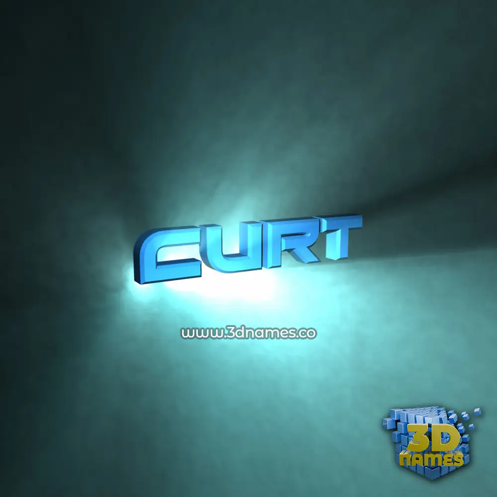curt in Light Shine style - 3D name wallpaper