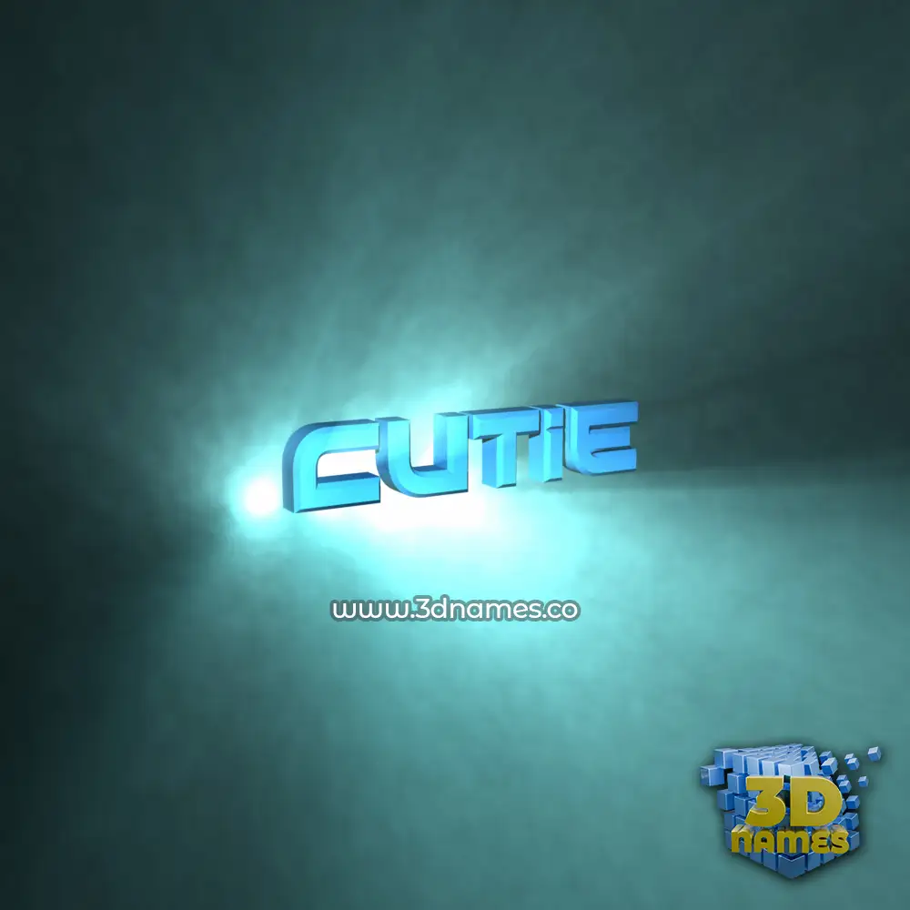 cutie in Light Shine style - 3D name wallpaper