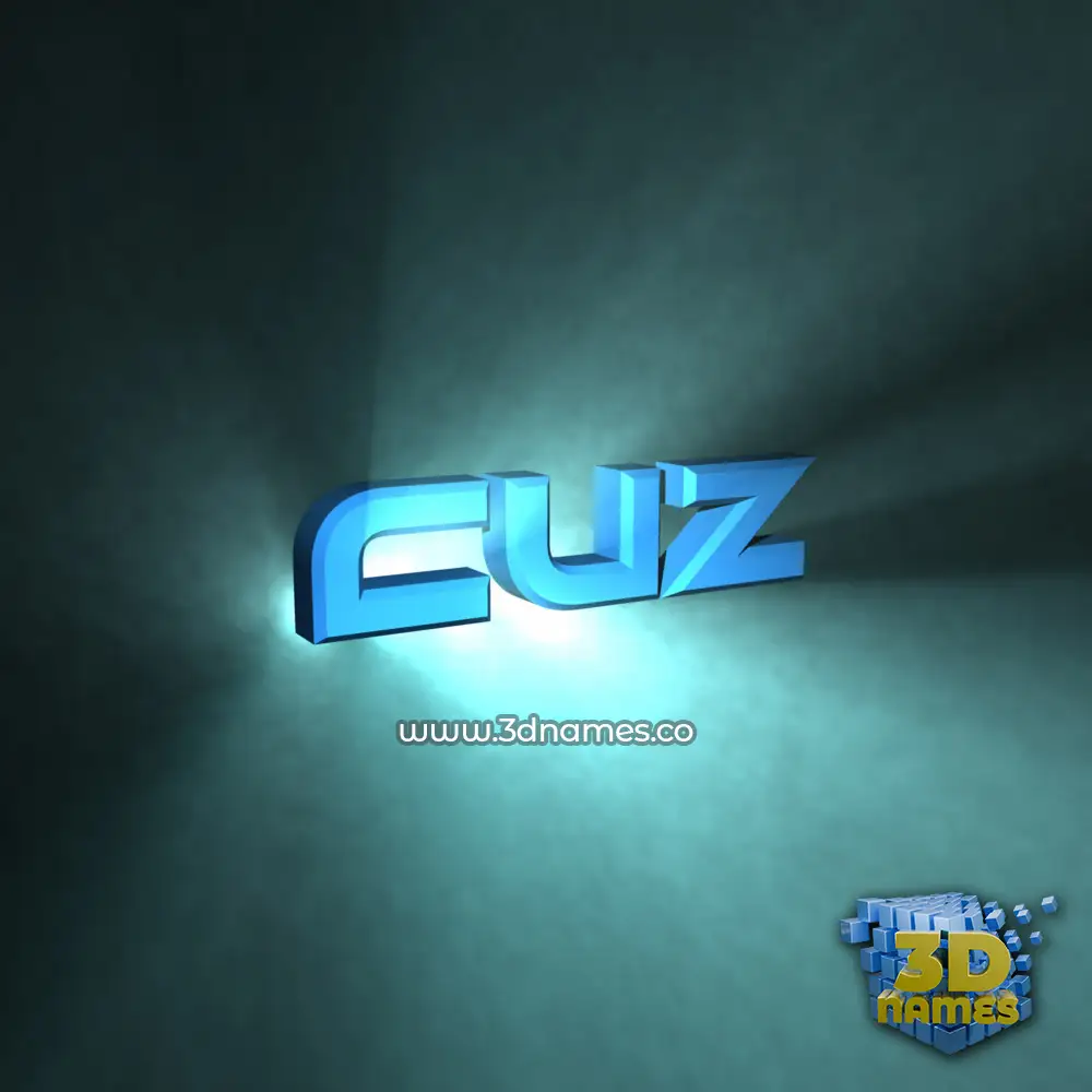cuz in Light Shine style - 3D name wallpaper