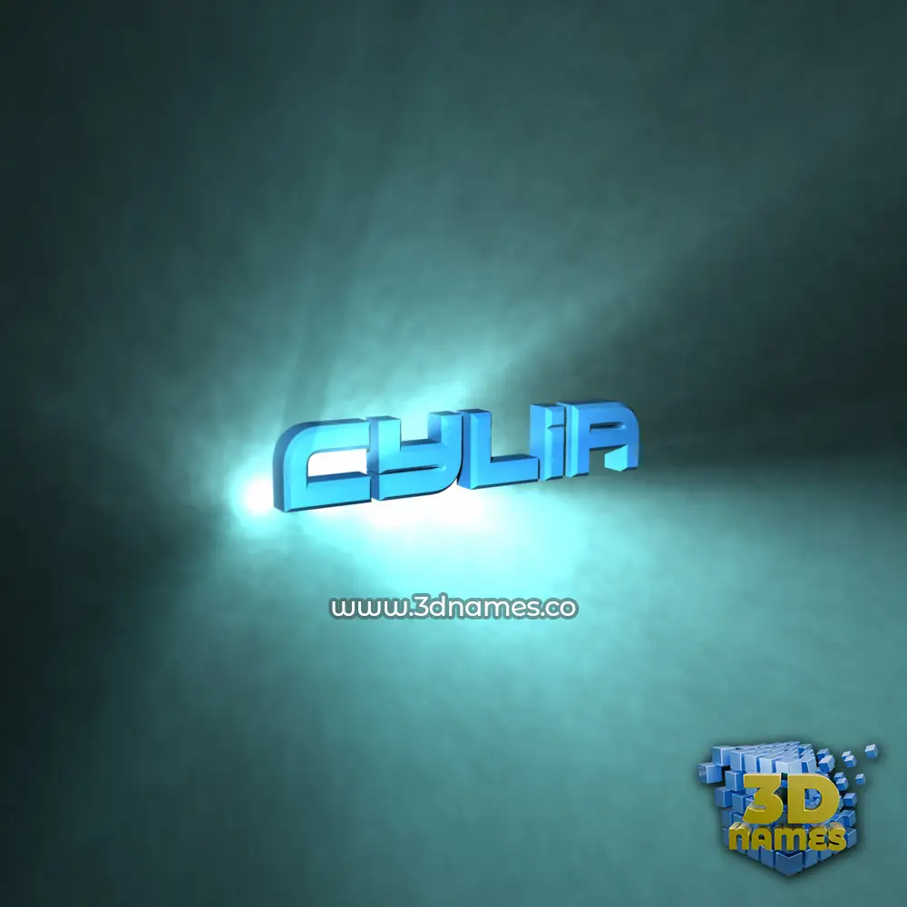 cylia in Light Shine style - 3D name wallpaper