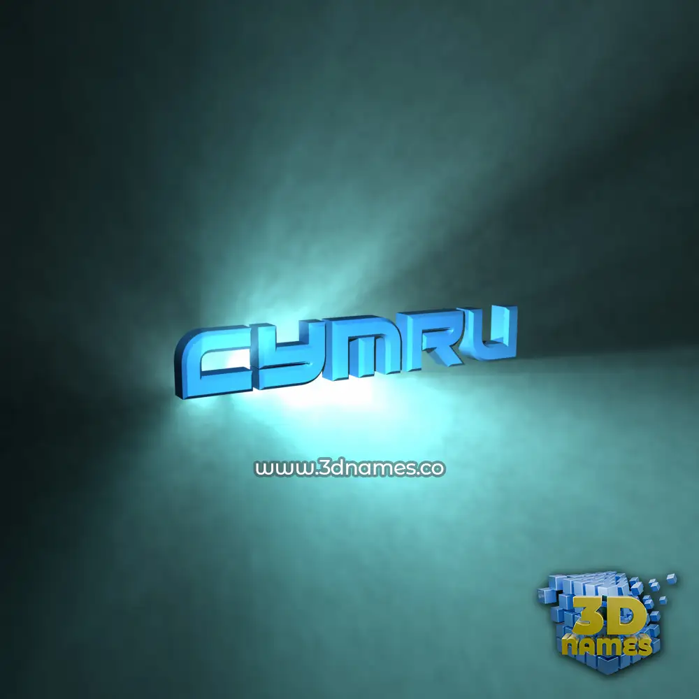cymru in Light Shine style - 3D name wallpaper