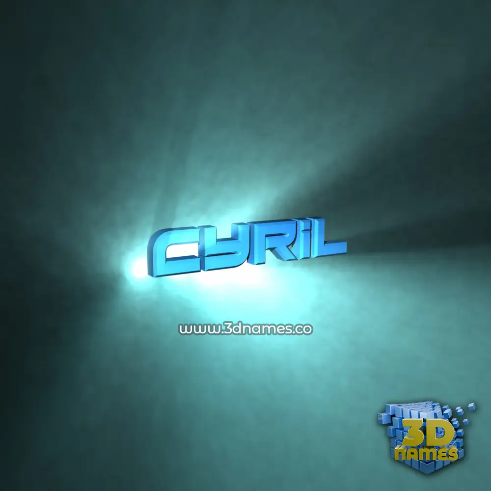 cyril in Light Shine style - 3D name wallpaper