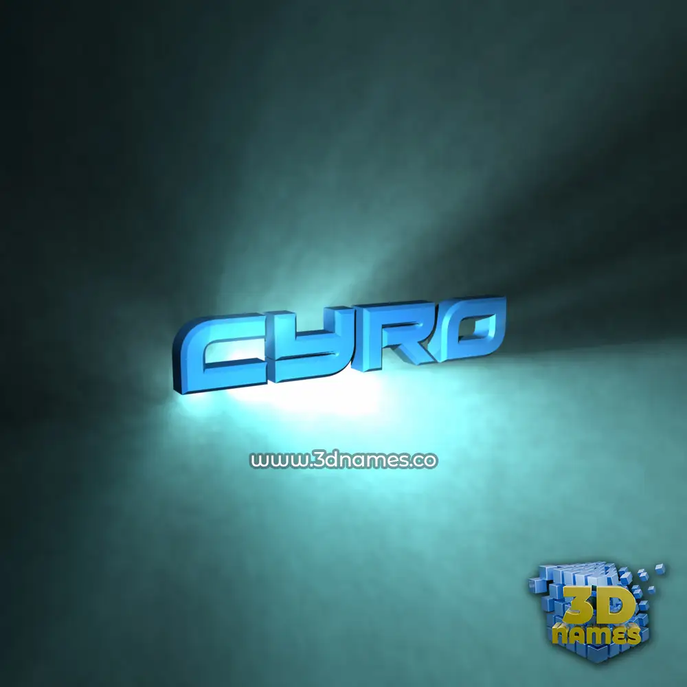 cyro in Light Shine style - 3D name wallpaper