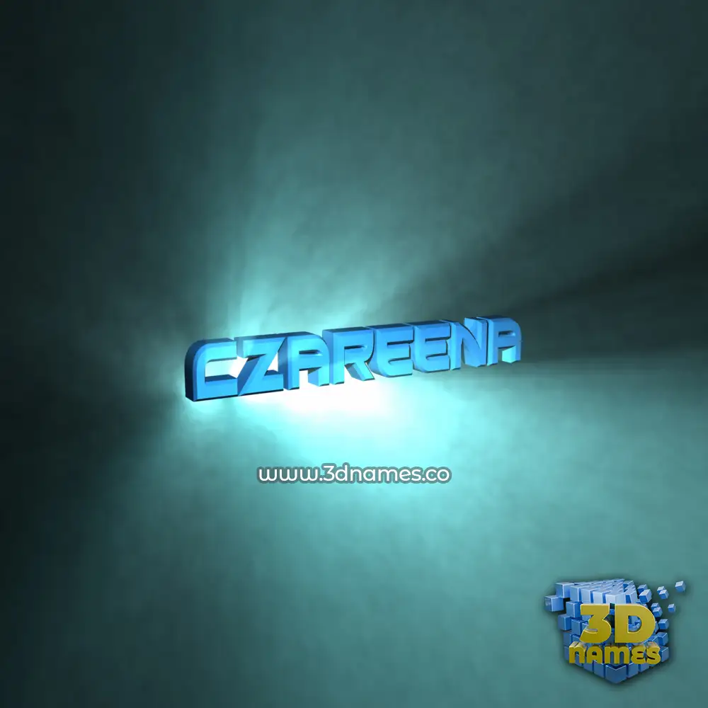 czareena in Light Shine style - 3D name wallpaper