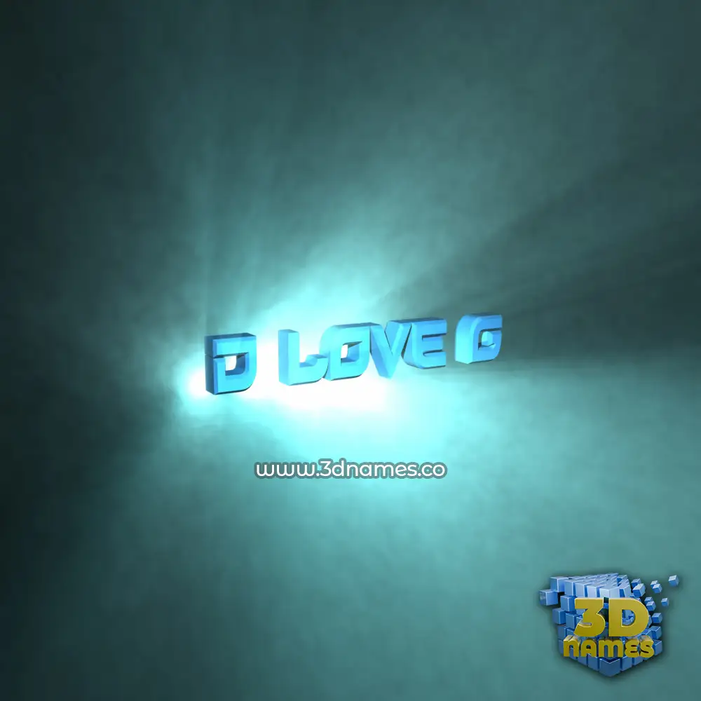 d love g in Light Shine style - 3D name wallpaper