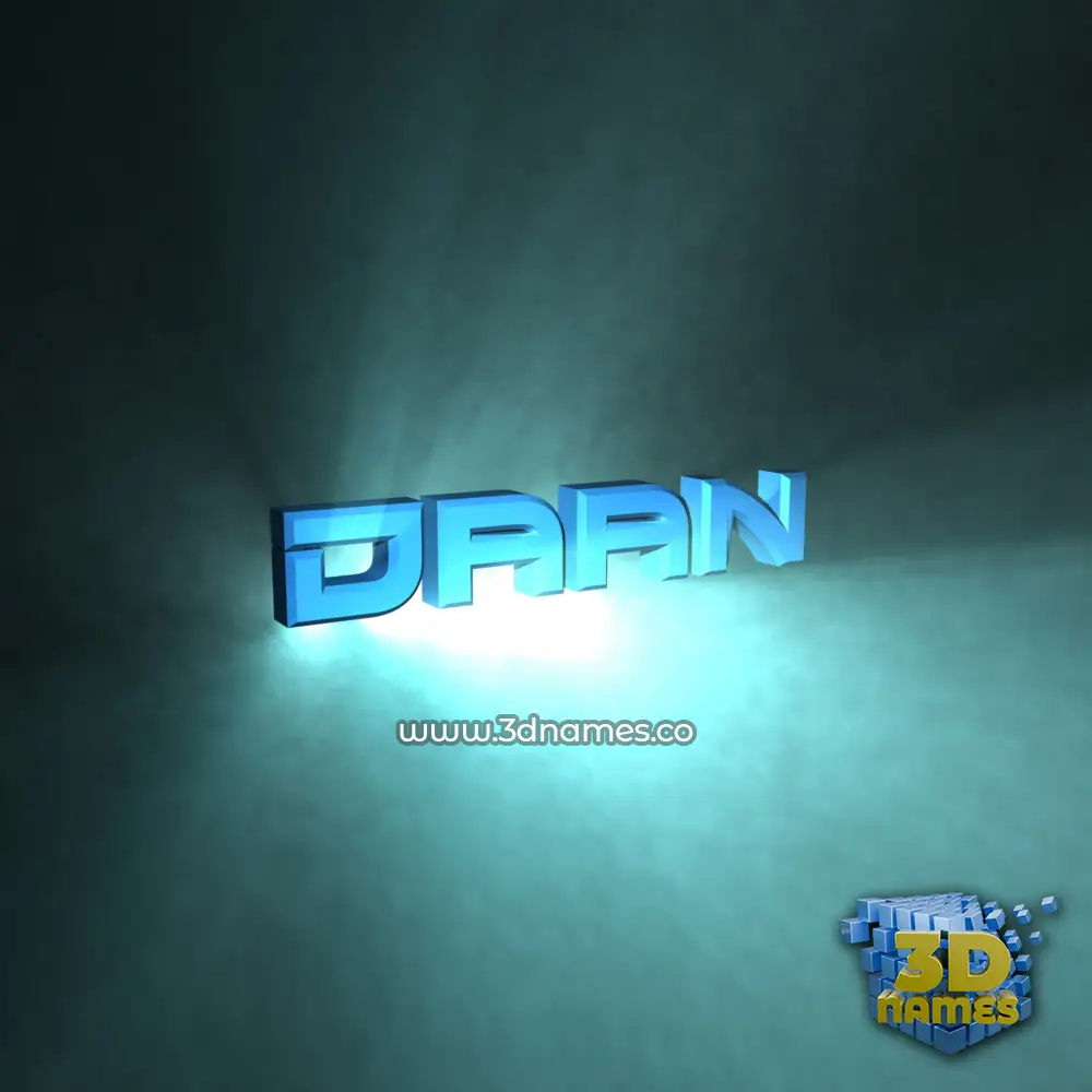 daan in Light Shine style - 3D name wallpaper