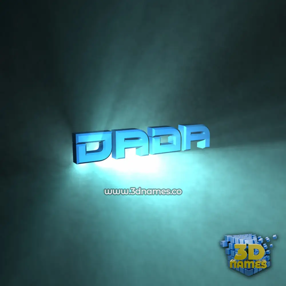 dada in Light Shine style - 3D name wallpaper