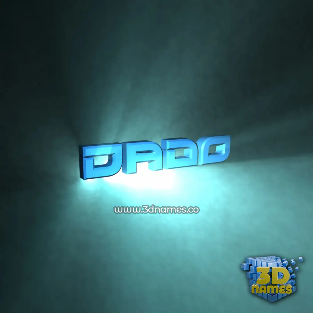 dado in Light Shine style - 3D name wallpaper