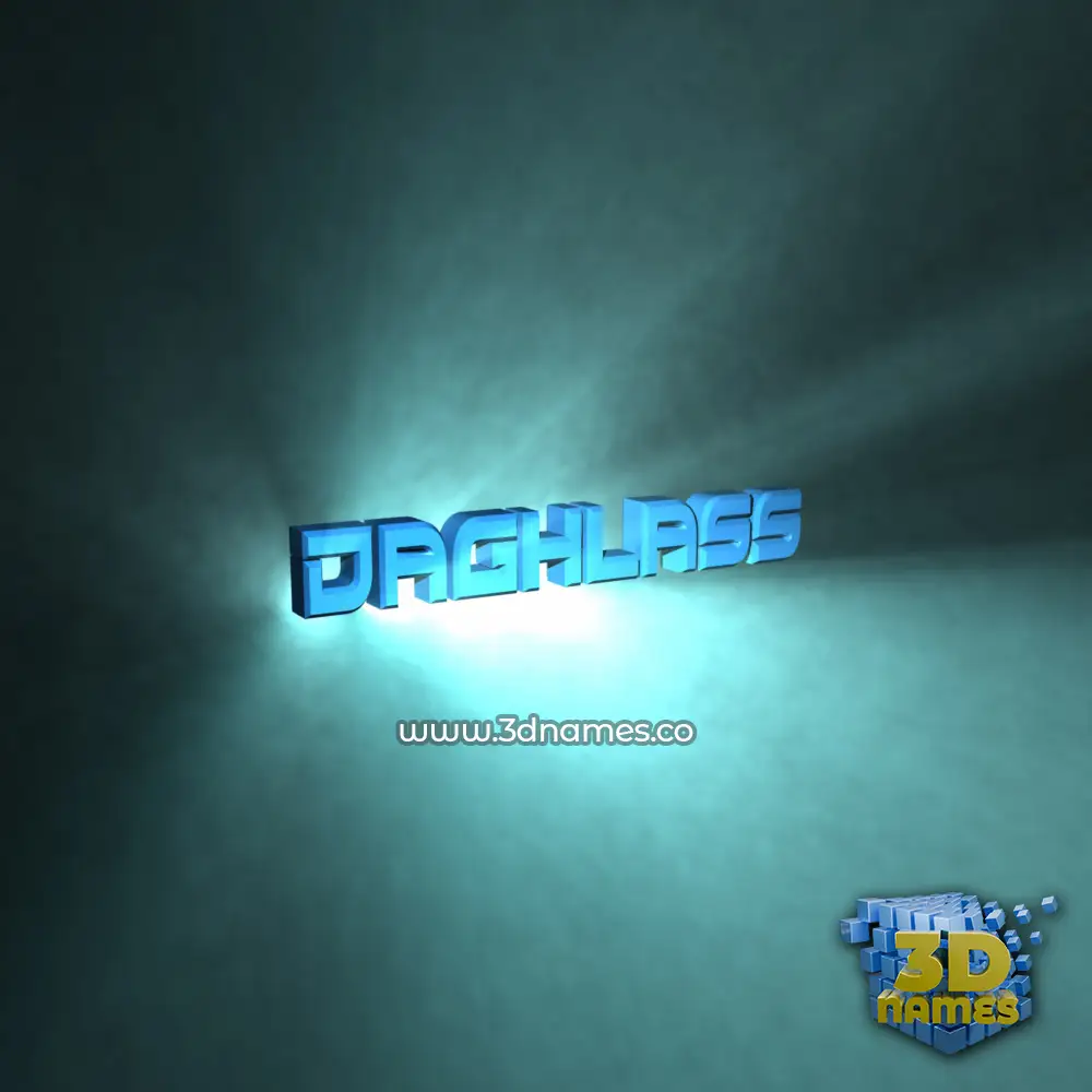 daghlass in Light Shine style - 3D name wallpaper