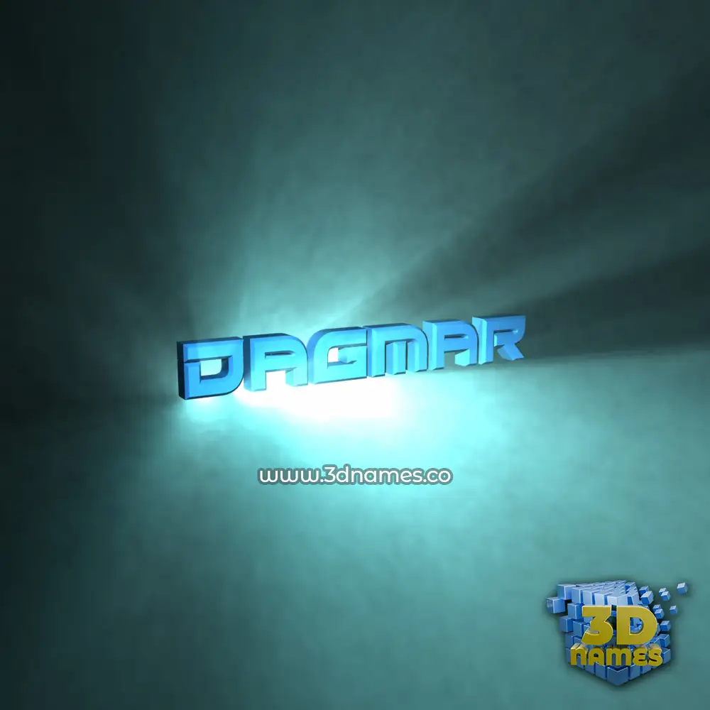dagmar in Light Shine style - 3D name wallpaper
