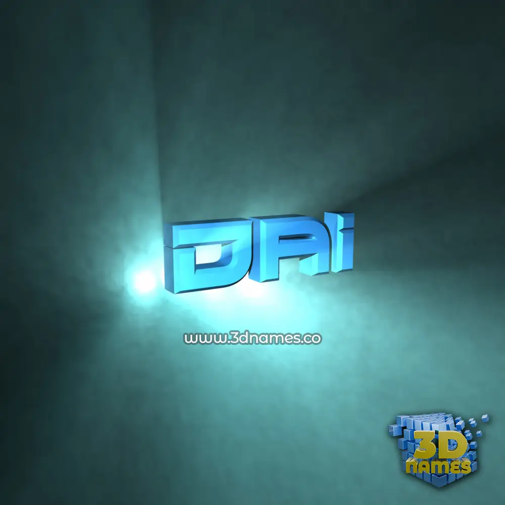 dai in Light Shine style - 3D name wallpaper