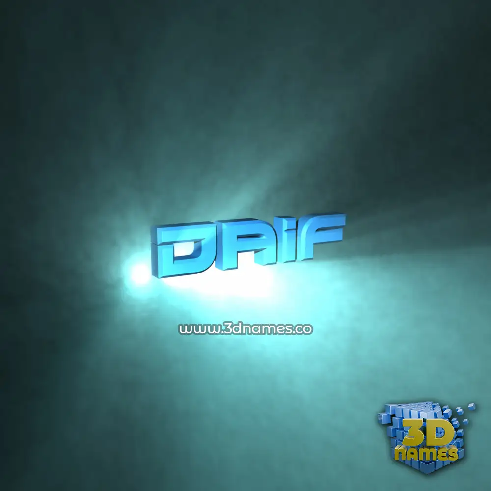 daif in Light Shine style - 3D name wallpaper
