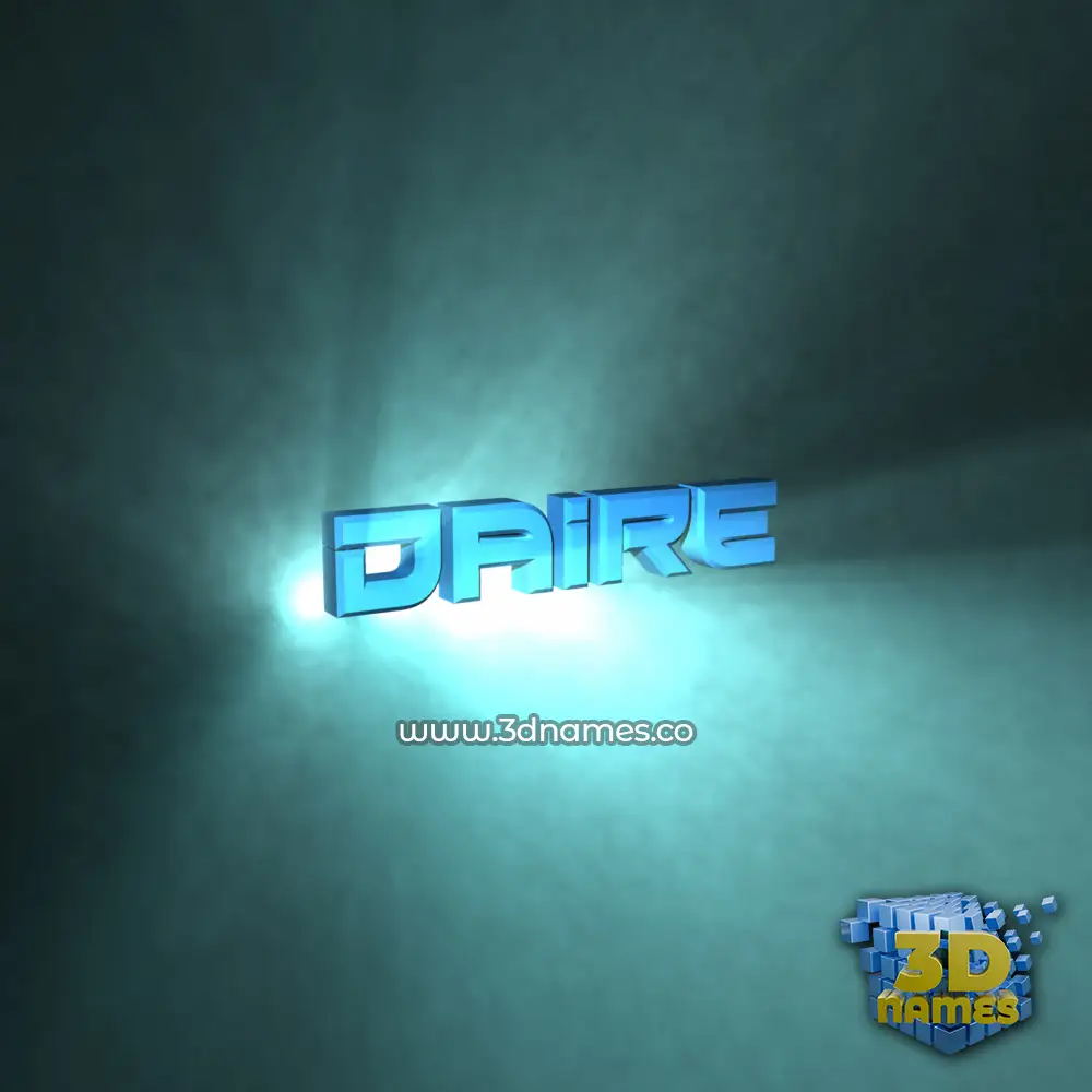 daire in Light Shine style - 3D name wallpaper