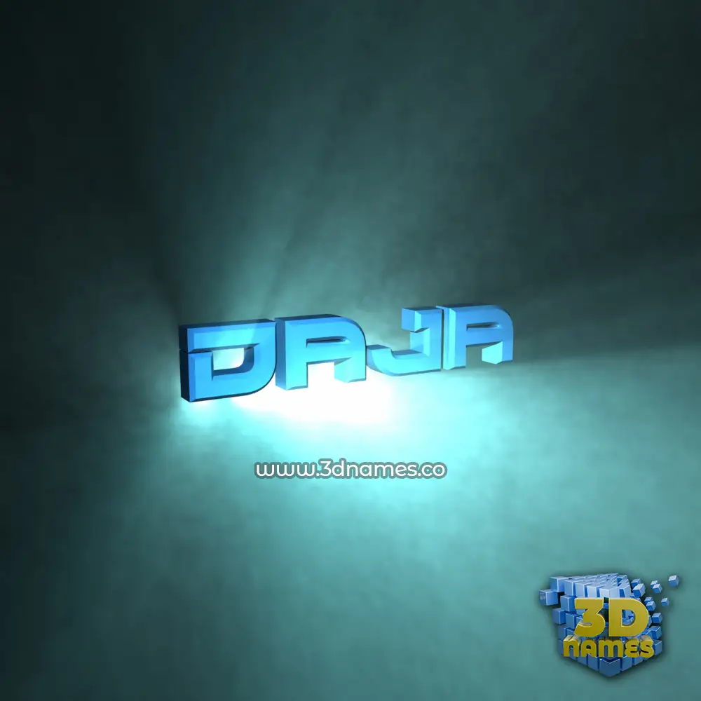 daja in Light Shine style - 3D name wallpaper