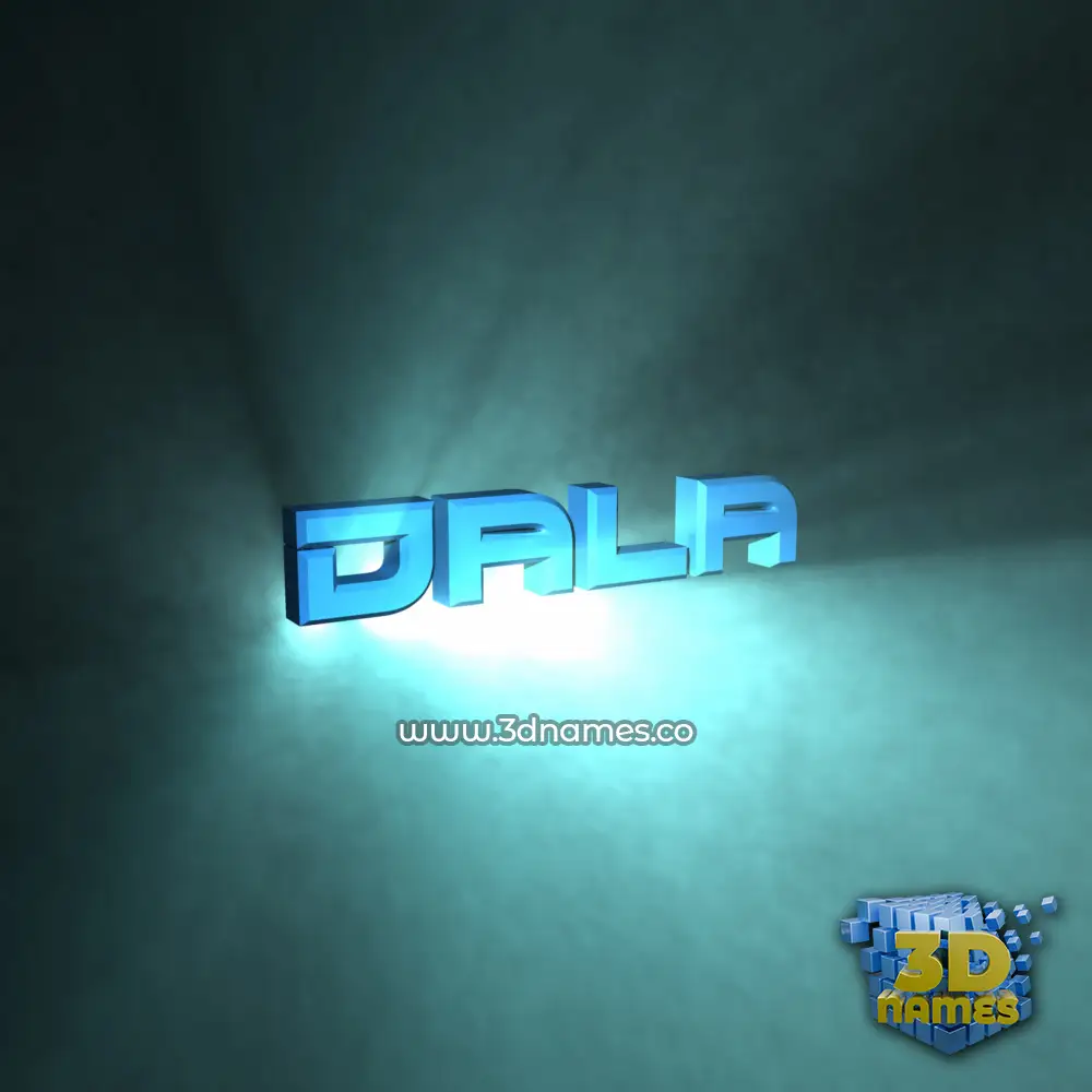 dala in Light Shine style - 3D name wallpaper