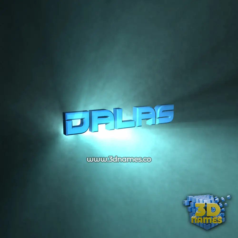 dalas in Light Shine style - 3D name wallpaper