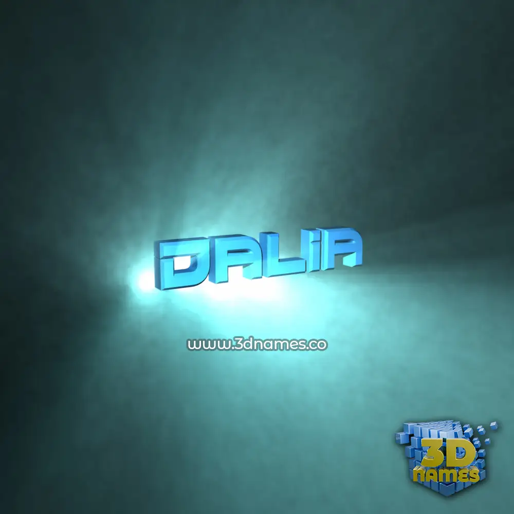 dalia in Light Shine style - 3D name wallpaper