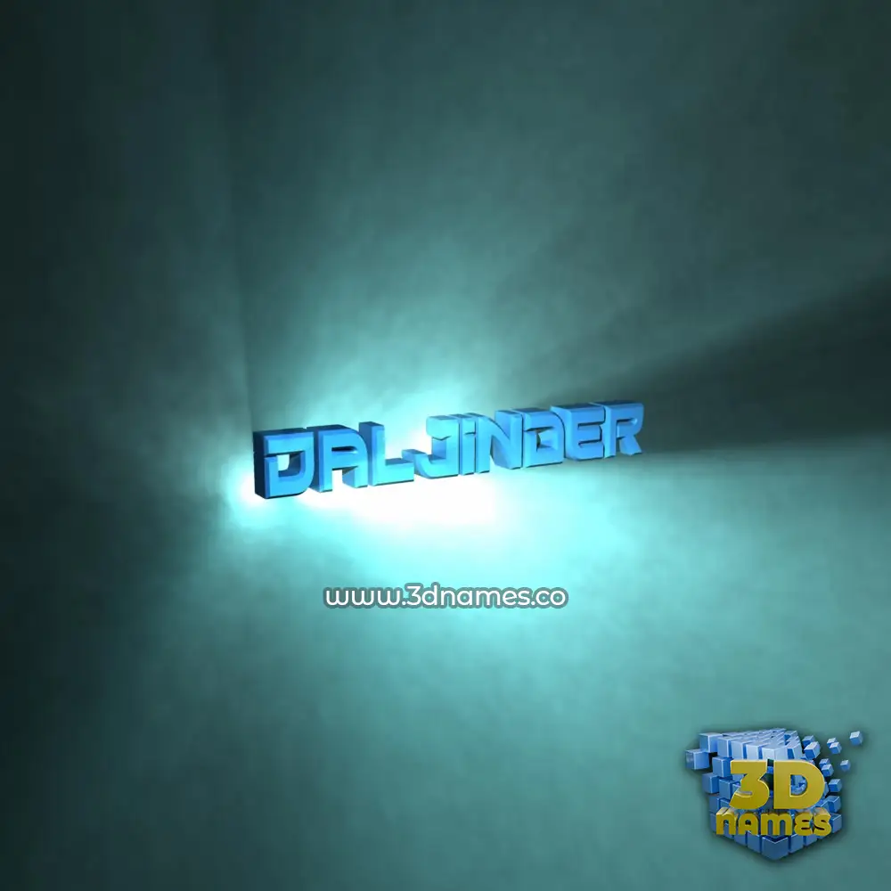 daljinder in Light Shine style - 3D name wallpaper