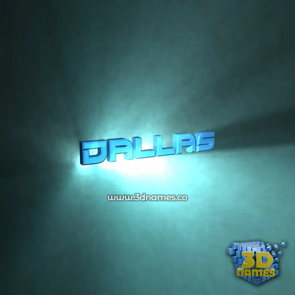 dallas in Light Shine style - 3D name wallpaper