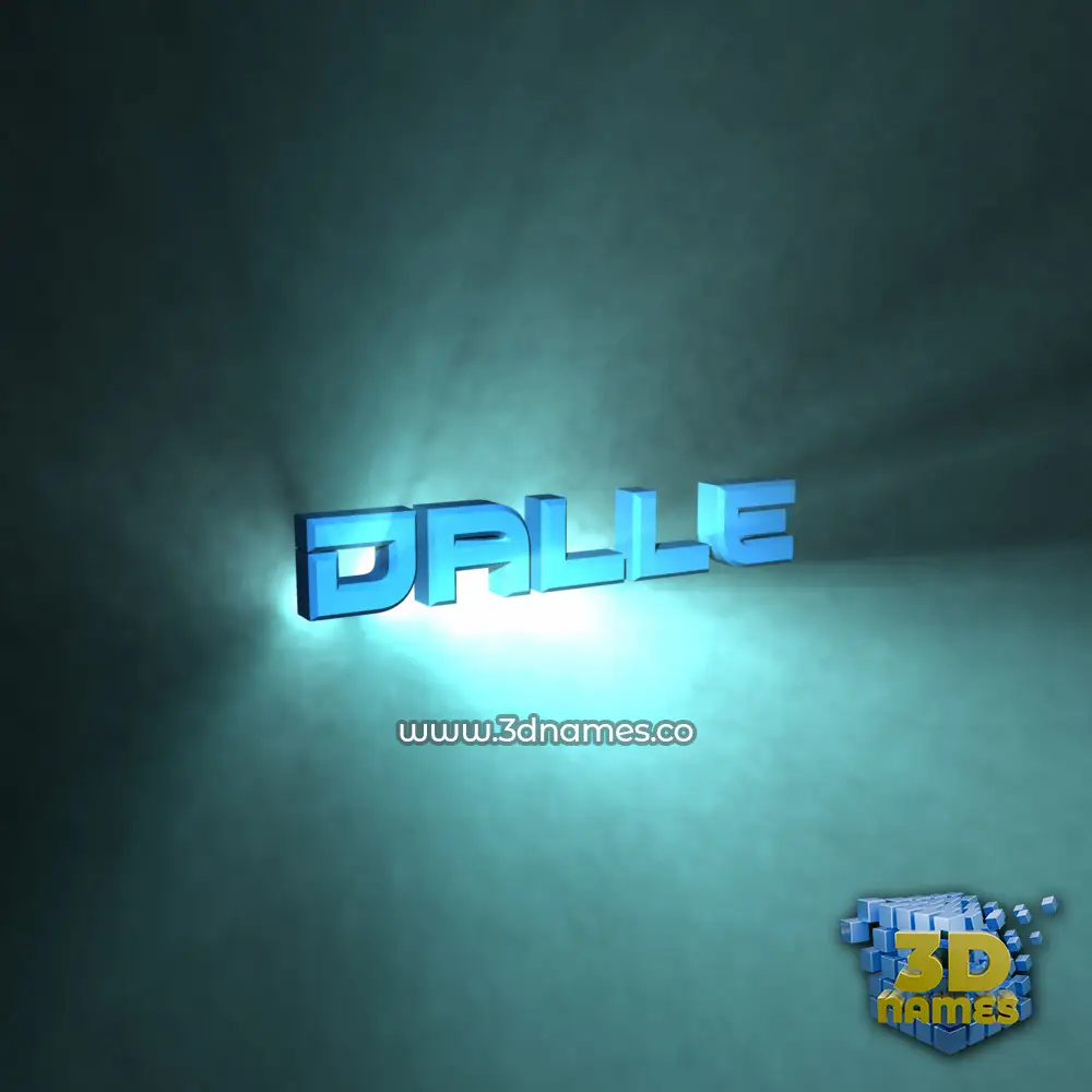 dalle in Light Shine style - 3D name wallpaper