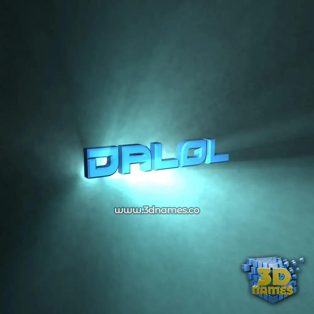 dalol in Light Shine style - 3D name wallpaper