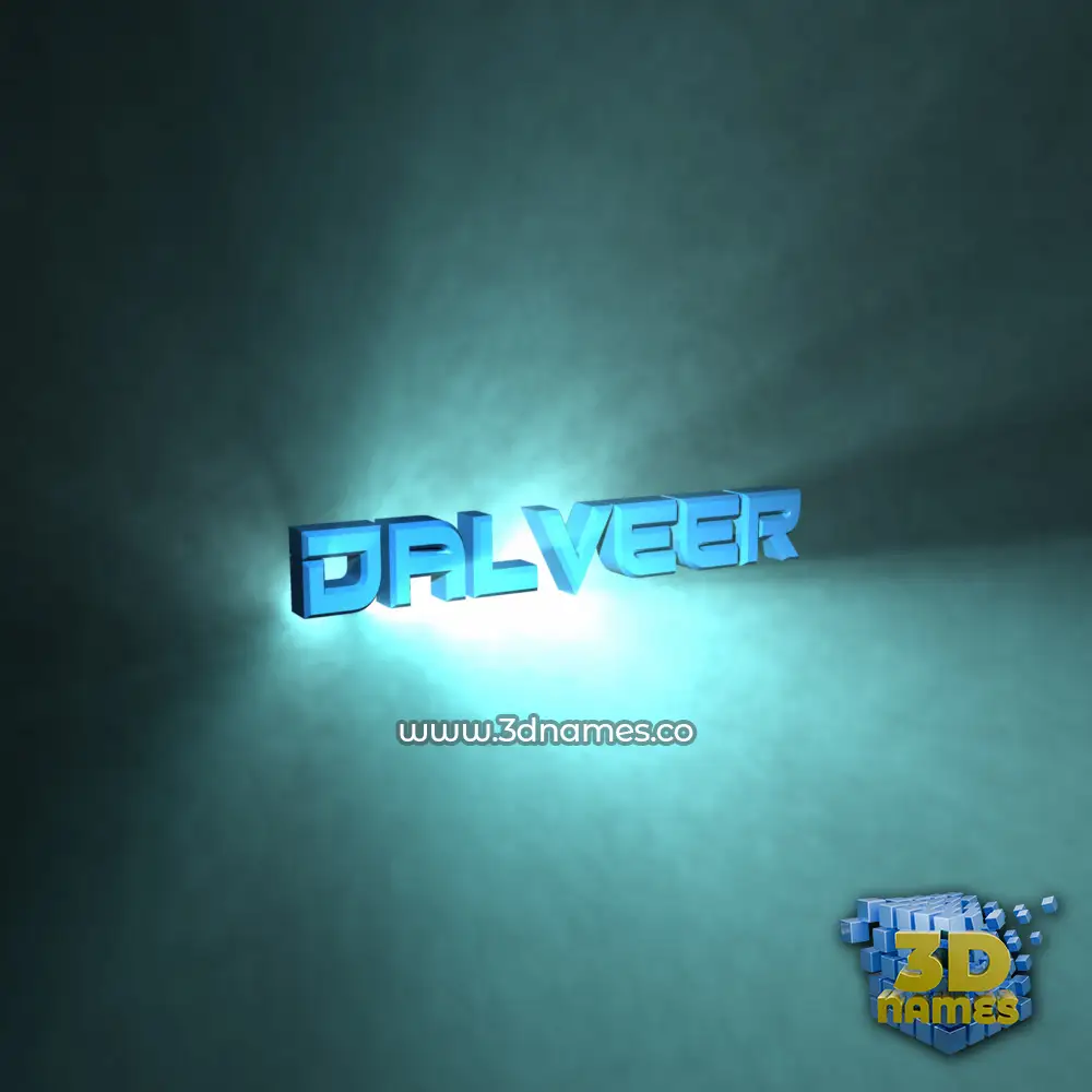 dalveer in Light Shine style - 3D name wallpaper