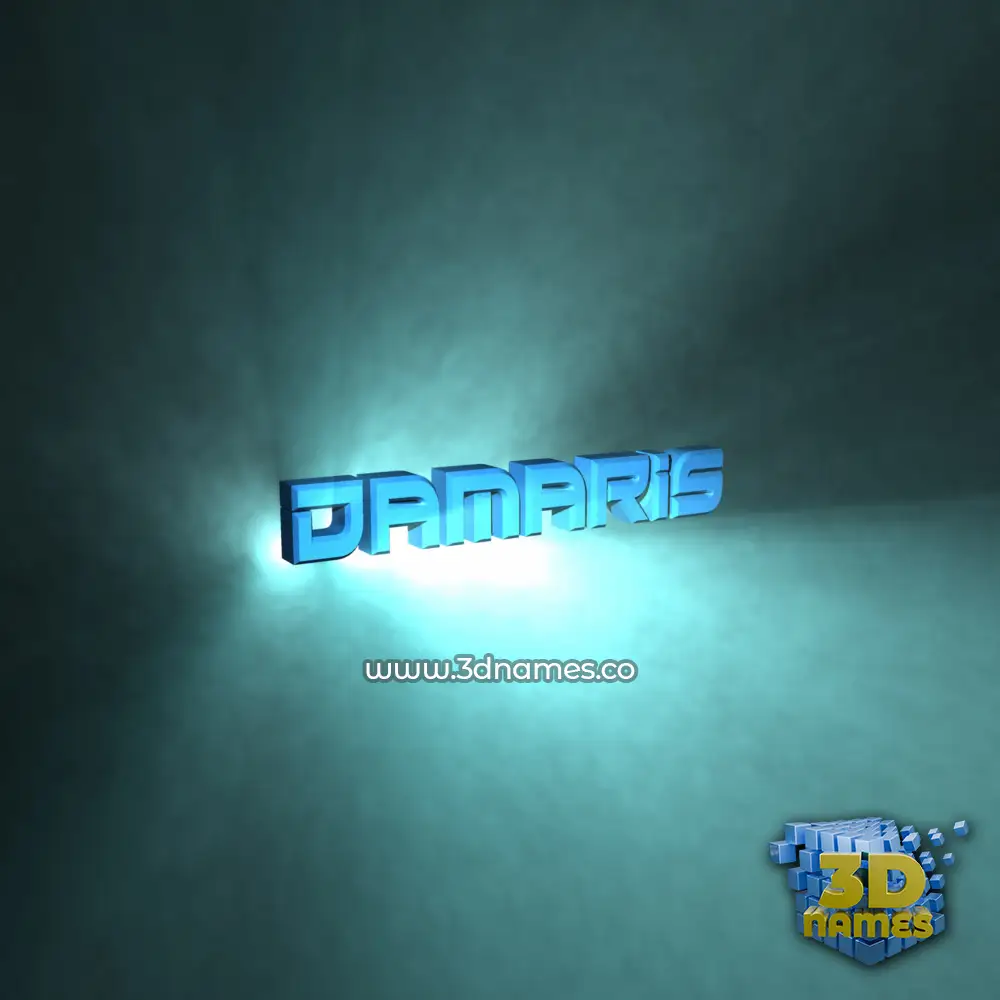 damaris in Light Shine style - 3D name wallpaper