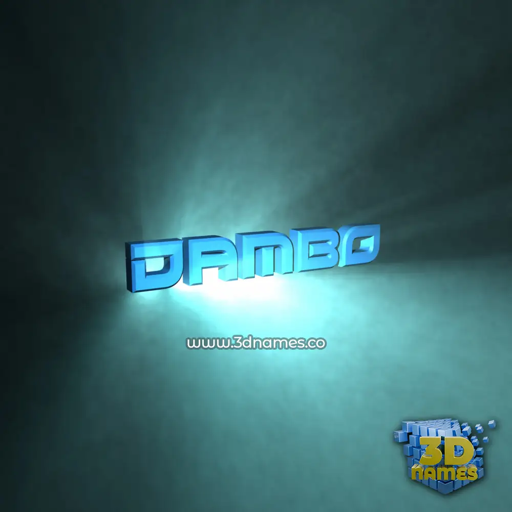dambo in Light Shine style - 3D name wallpaper