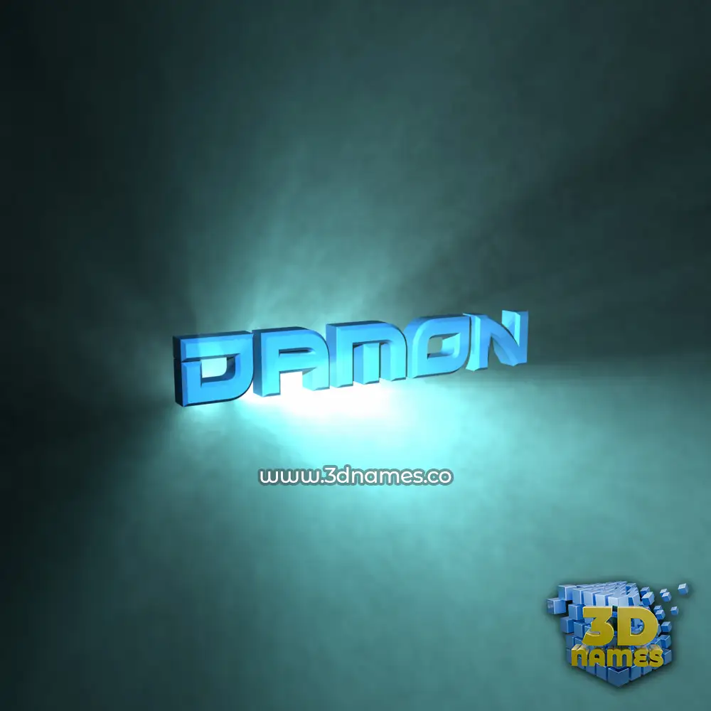 damon in Light Shine style - 3D name wallpaper