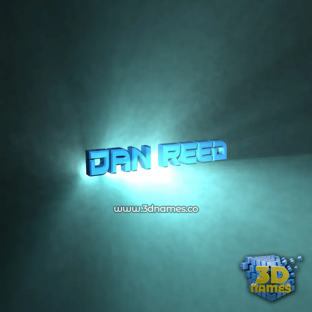 dan reed in Light Shine style - 3D name wallpaper