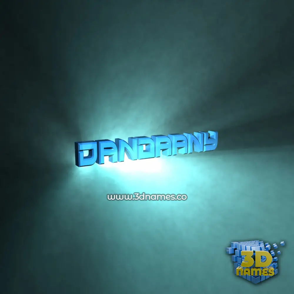 dandaany in Light Shine style - 3D name wallpaper