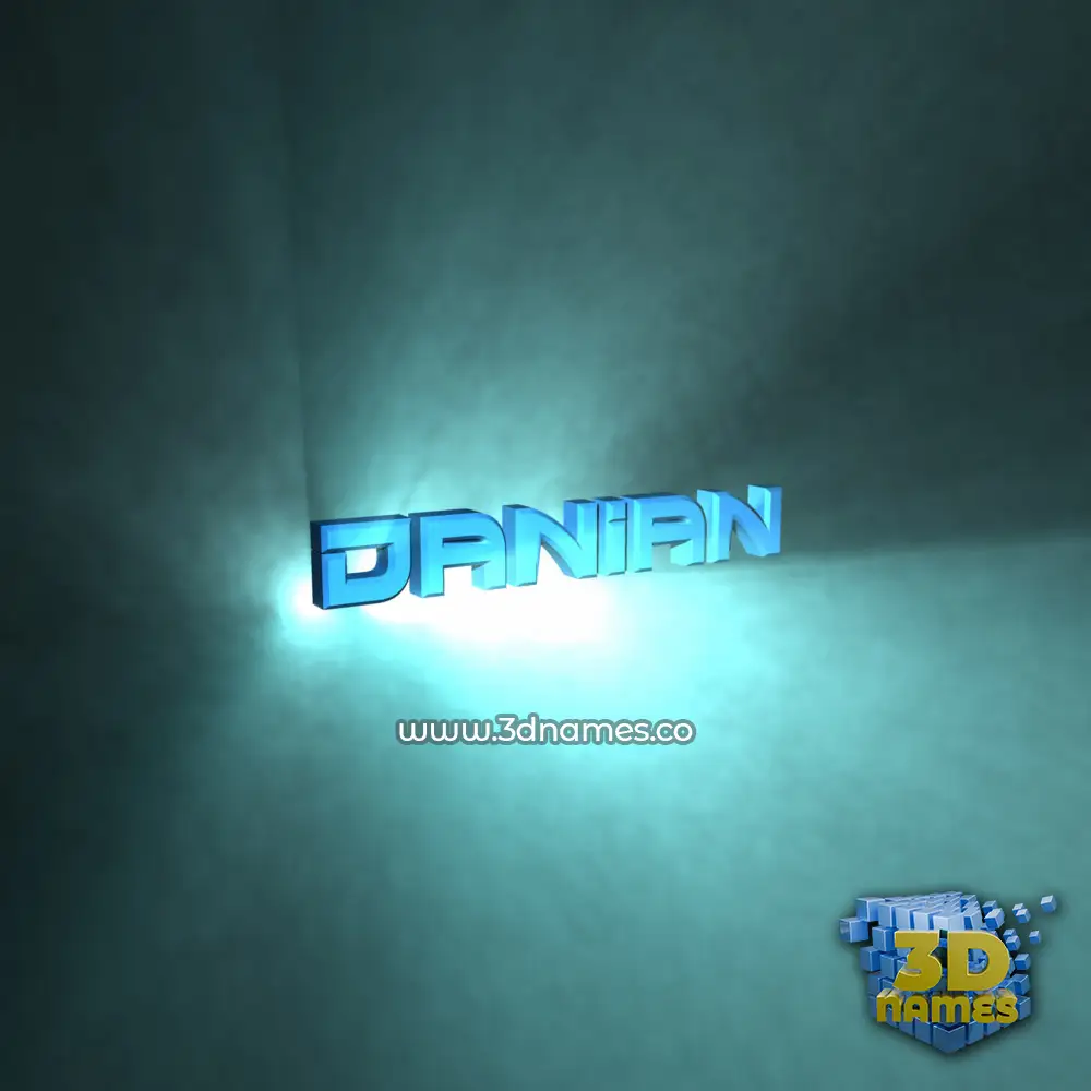 danian in Light Shine style - 3D name wallpaper