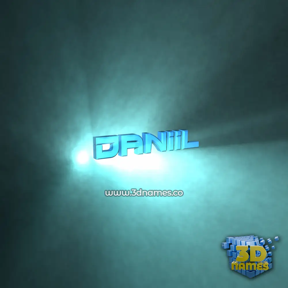 daniil in Light Shine style - 3D name wallpaper