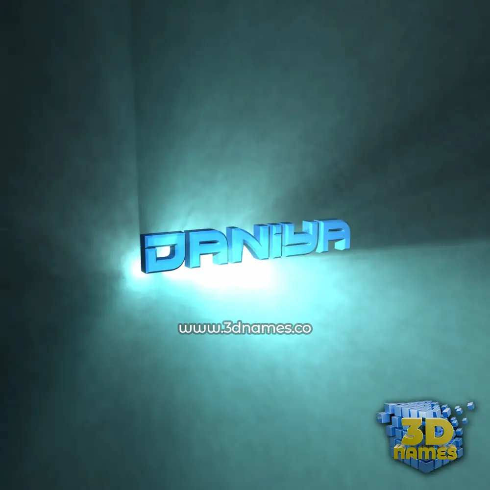 daniya in Light Shine style - 3D name wallpaper