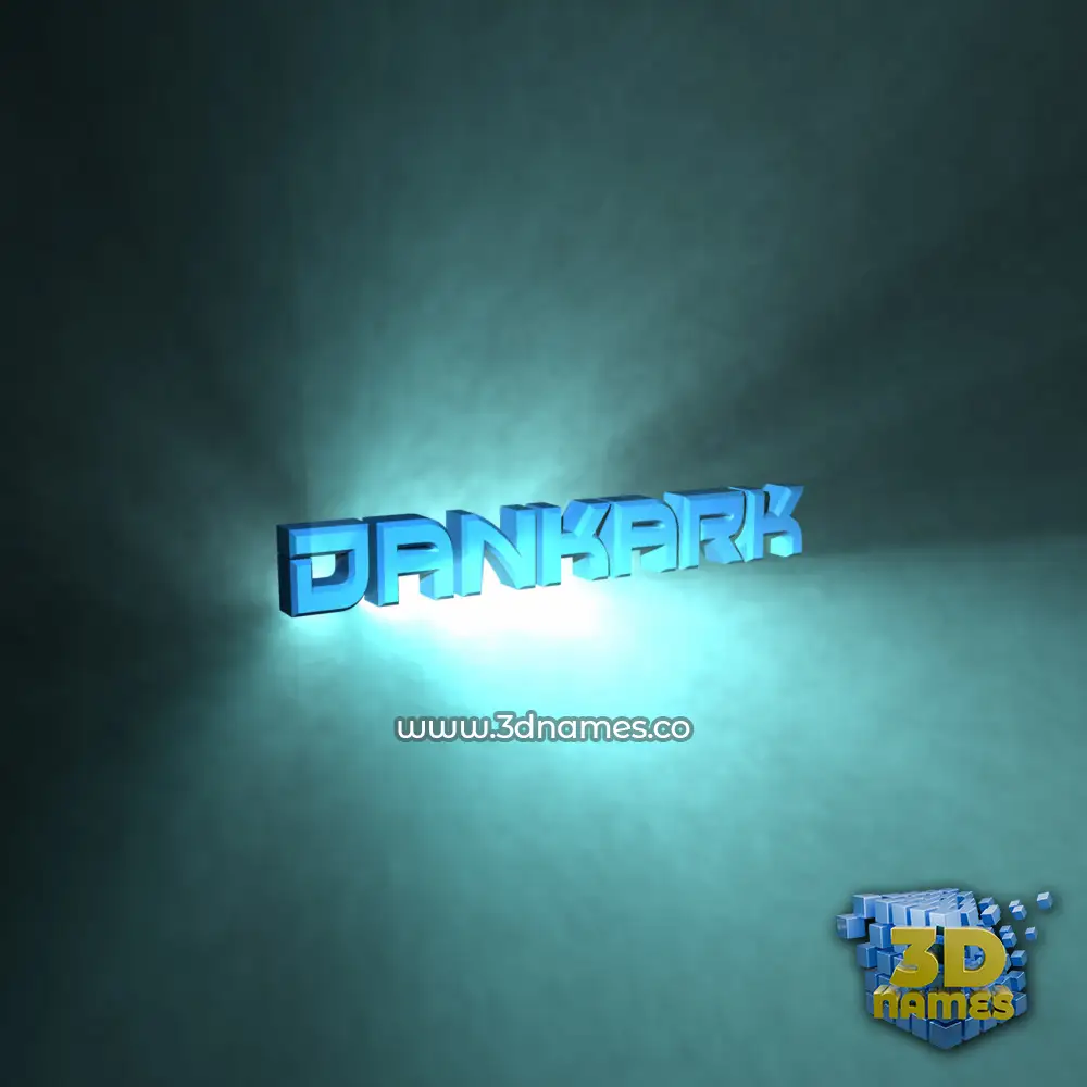 dankark in Light Shine style - 3D name wallpaper