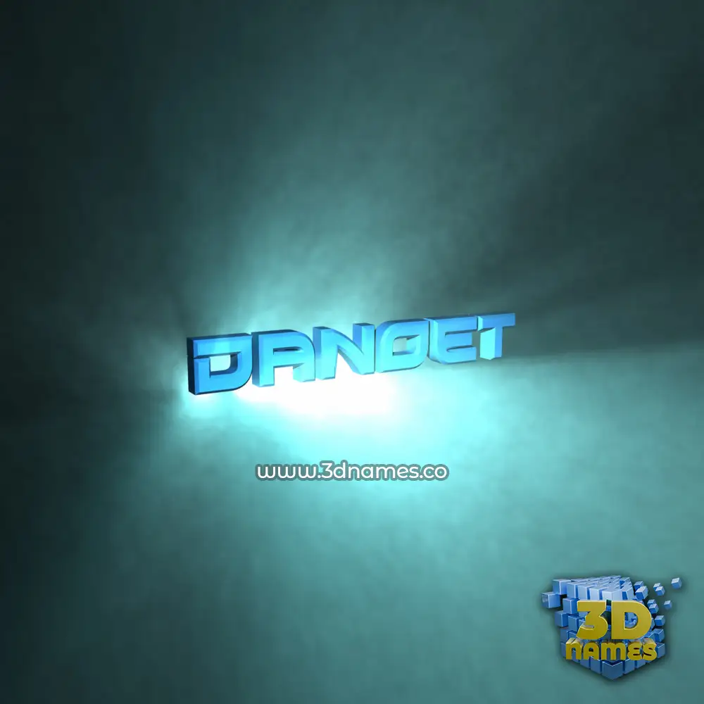 danoet in Light Shine style - 3D name wallpaper