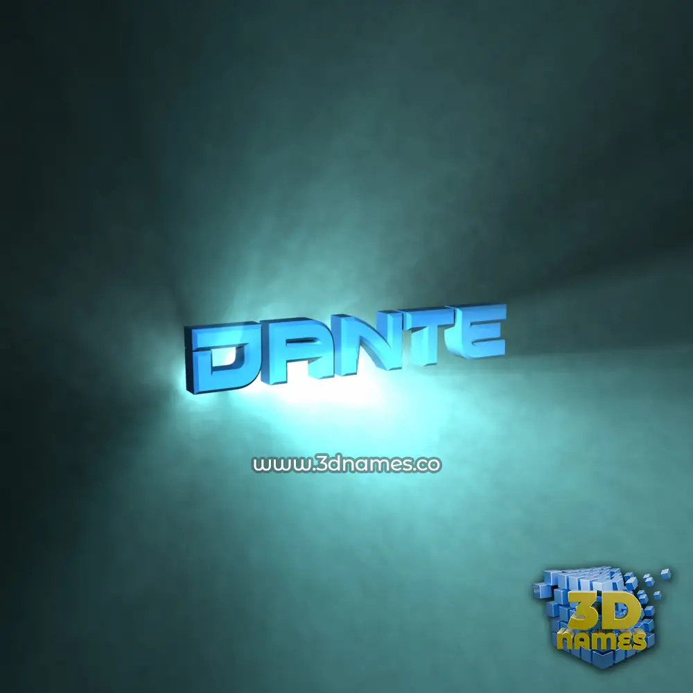 dante in Light Shine style - 3D name wallpaper