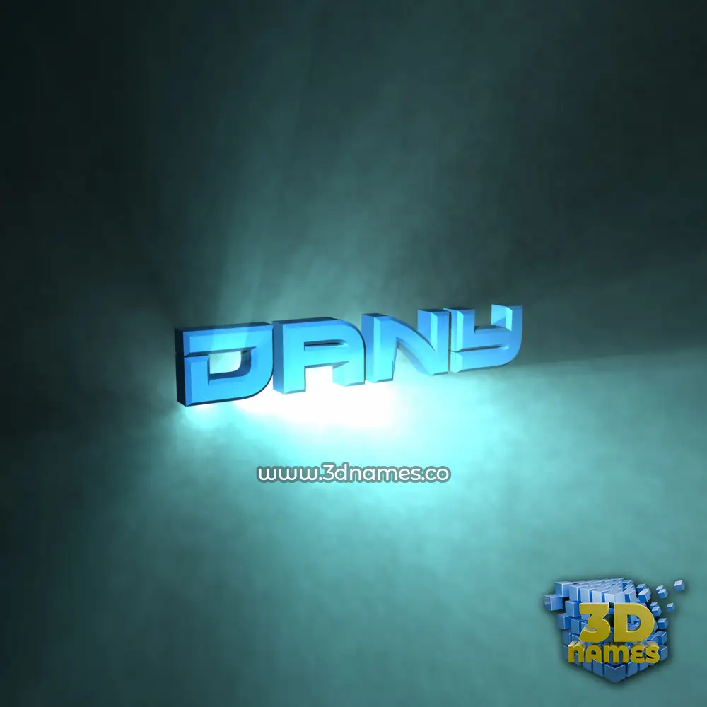 dany in Light Shine style - 3D name wallpaper