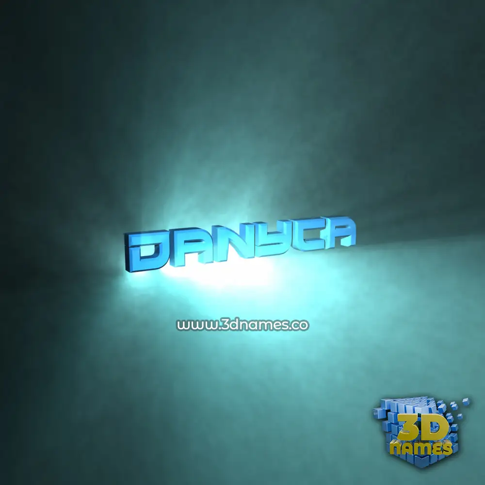 danyca in Light Shine style - 3D name wallpaper