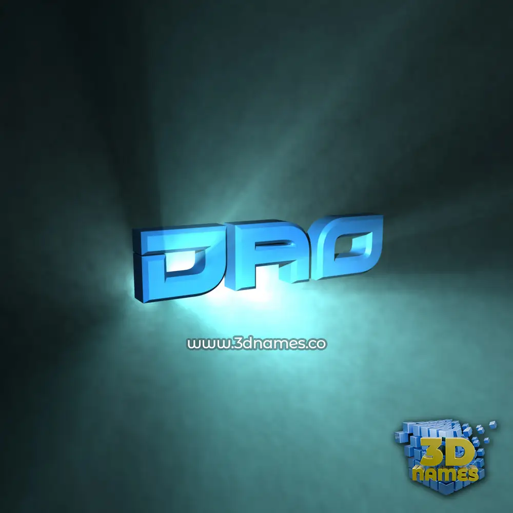 dao in Light Shine style - 3D name wallpaper
