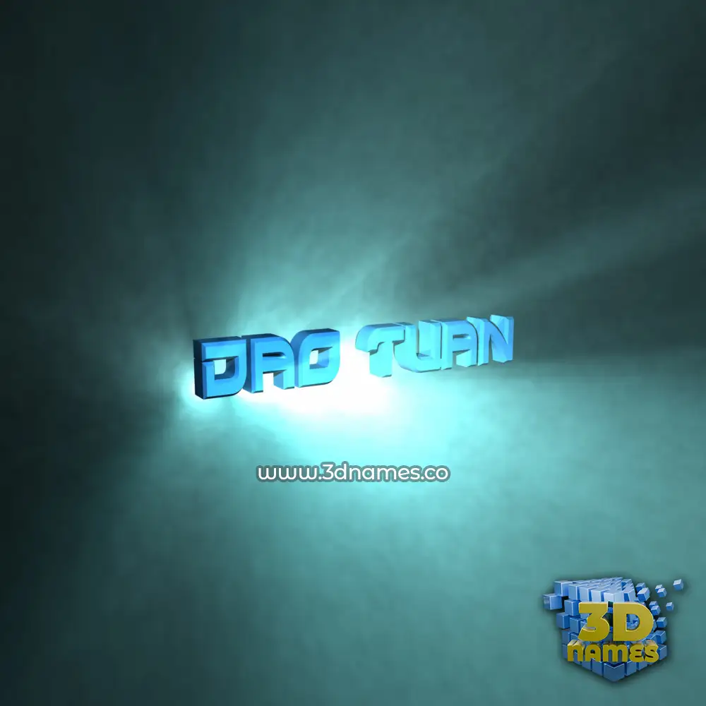 dao tuan in Light Shine style - 3D name wallpaper