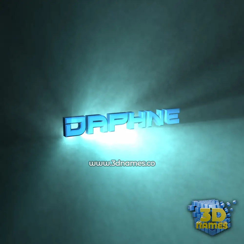 daphne in Light Shine style - 3D name wallpaper